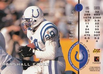 1996 Leaf #67 Marshall Faulk Back