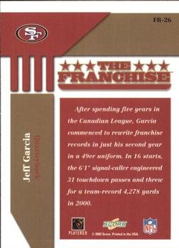 2002 Score - The Franchise #FR-26 Jeff Garcia Back