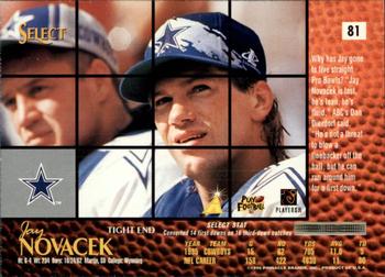 1996 Select #81 Jay Novacek Back