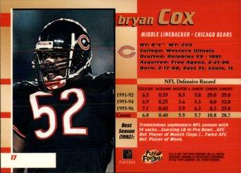 1997 Bowman's Best #17 Bryan Cox Back