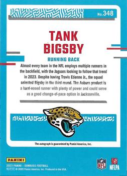 2023 Donruss - Rated Rookie Autographs #348 Tank Bigsby Back