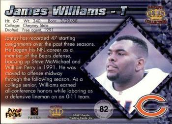 1997 Pacific Crown Collection #82 James Williams Back