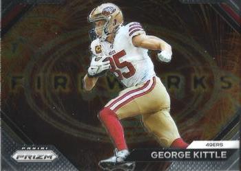 2023 Panini Prizm - Fireworks #F-22 George Kittle Front