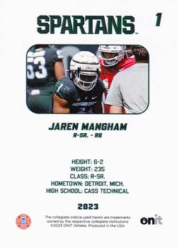 2023 ONIT Athlete Michigan State Spartans #NNO Jaren Mangham Back