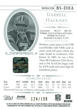 2006 Bowman Sterling - Refractors #BS-DHA Darrell Hackney Back