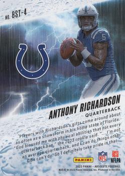 2023 Panini Absolute - By Storm #BST-4 Anthony Richardson Back