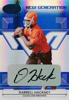 2006 Leaf Certified Materials - Mirror Blue Signatures #166 Darrell Hackney Front