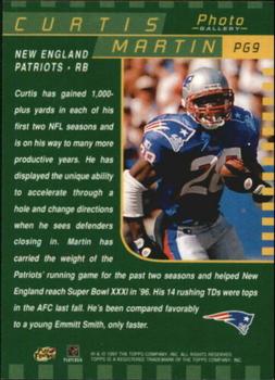 1997 Topps Gallery - Photo Gallery #PG9 Curtis Martin Back