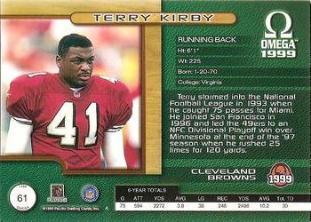 1999 Pacific Omega #61 Terry Kirby Back