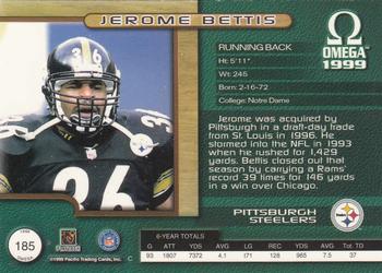 1999 Pacific Omega #185 Jerome Bettis Back