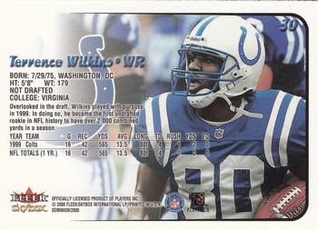 2000 SkyBox Dominion #30 Terrence Wilkins Back