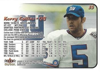 2000 SkyBox Dominion #35 Kerry Collins Back