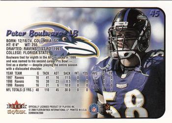 2000 SkyBox Dominion #45 Peter Boulware Back