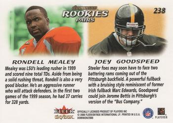 2000 SkyBox Dominion #238 Rondell Mealey / Joey Goodspeed Back