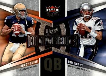 2007 Ultra - Comparisons #UC-QB Brady Quinn / Tom Brady Front