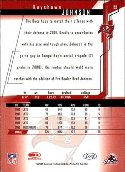 2001 Leaf Rookies & Stars #55 Keyshawn Johnson Back
