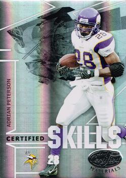 2008 Leaf Certified Materials - Certified Skills Mirror #CS-1 Adrian Peterson Front
