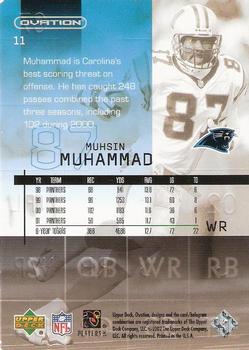 2002 Upper Deck Ovation #11 Muhsin Muhammad Back