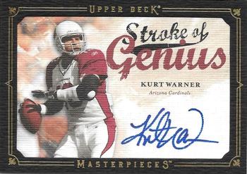 2008 Upper Deck Masterpieces - Stroke of Genius Autographs #SOG59 Kurt Warner Front