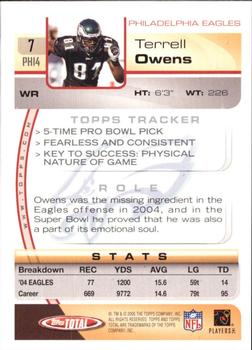 2005 Topps Total #7 Terrell Owens Back
