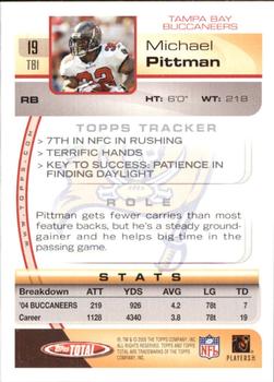 2005 Topps Total #19 Michael Pittman Back