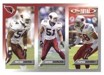 2005 Topps Total #78 Karlos Dansby / James Darling / Gerald Hayes Front