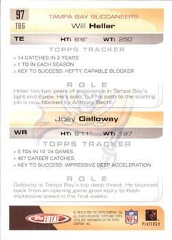 2005 Topps Total #97 Joey Galloway / Will Heller Back