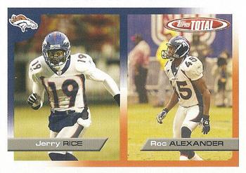 2005 Topps Total #148 Jerry Rice / Roc Alexander Front