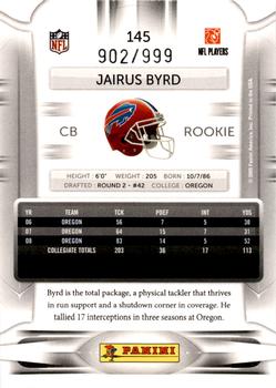 2009 Playoff Prestige - Draft Picks Light Blue #145 Jairus Byrd Back