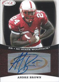 2009 SAGE - Autographs Red #A2 Andre Brown Front