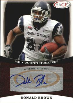 2009 SAGE - Autographs Red #A3 Donald Brown Front