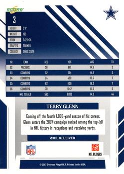 2007 Score #3 Terry Glenn Back