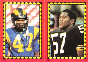 1988 Topps Stickers #104 / 276 LeRoy Irvin / Mike Merriweather Front
