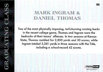 2011 Press Pass #96 Mark Ingram / Daniel Thomas Back