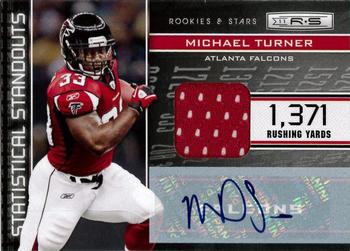 2011 Panini Rookies & Stars - Statistical Standouts Materials Autographs #15 Michael Turner Front