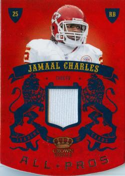 2010 Panini Crown Royale - All Pros Materials #24 Jamaal Charles Front