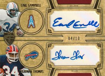 2010 Topps Supreme - Dual Autographs #SDA-CT Earl Campbell / Thurman Thomas  Front