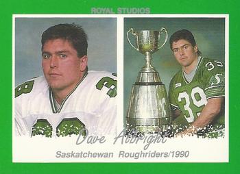 1990 Saskatchewan Roughriders #NNO Dave Albright  Front