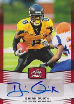 2012 Leaf Draft - Autographs Red #BQ1 Brian Quick Front