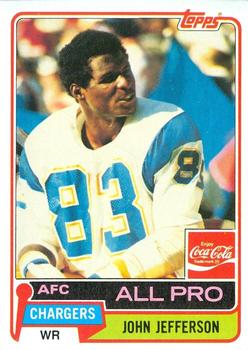 1981 Topps Coca-Cola San Diego Chargers #4 John Jefferson Front