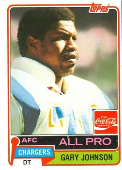 1981 Topps Coca-Cola San Diego Chargers #5 Gary Johnson Front