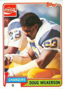 1981 Topps Coca-Cola San Diego Chargers #9 Doug Wilkerson Front