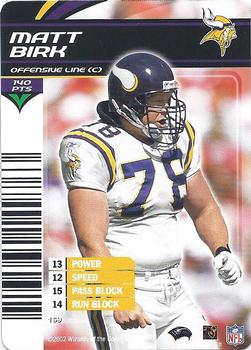 2002 NFL Showdown #169 Matt Birk Front