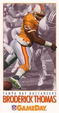 1992 GameDay #224 Broderick Thomas Front