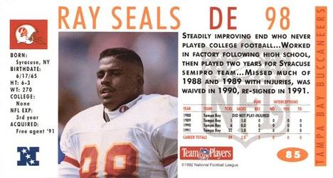 1992 GameDay #85 Ray Seals Back