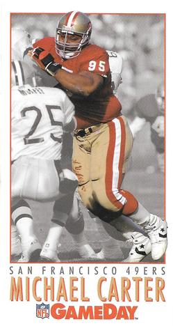 1992 GameDay #197 Michael Carter Front