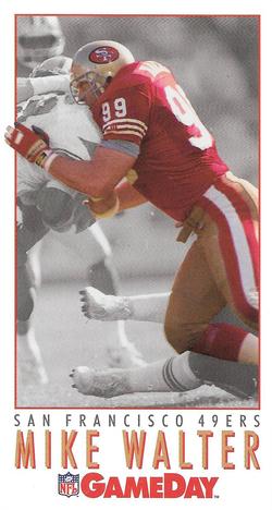 1992 GameDay #278 Michael Walter Front