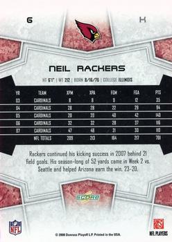 2008 Score #6 Neil Rackers Back