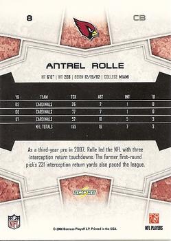 2008 Score #8 Antrel Rolle Back