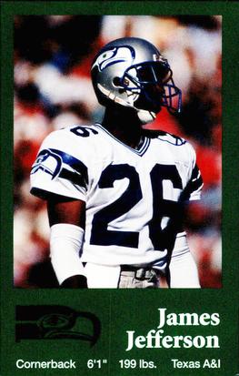 1990 Seattle Seahawks Police #NNO James Jefferson Front